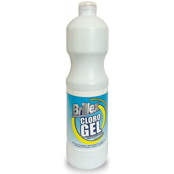 Cloro Gel Tradicional Brillex de 900 ml, desinfección profunda para el hogar, 10 piezas por caja