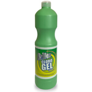 Cloro Gel Limón Brillex de 900 ml, limpieza profunda y desinfección con aroma a limón, 10 piezas por caja.