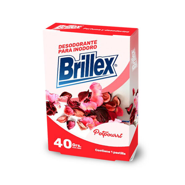 Pastillas Para Inodoro Brillex - Potpourri de 40 gramos, con 24 piezas por caja, para un baño limpio y perfumado.