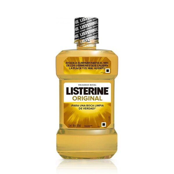 Enjuague Bucal Listerine Original, 500 ml. con sabor a menta. Caja de 12 unidades