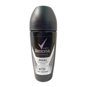 Desodorante Roll On Rexona Hombre - Invisible Black + White. 96 unidades por caja.